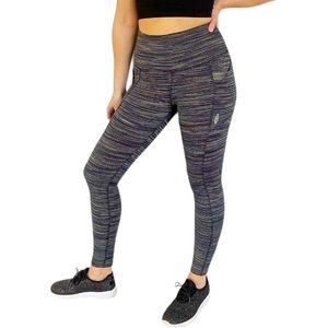 Free People Movement neon green high rise full length pocket leggings size XS